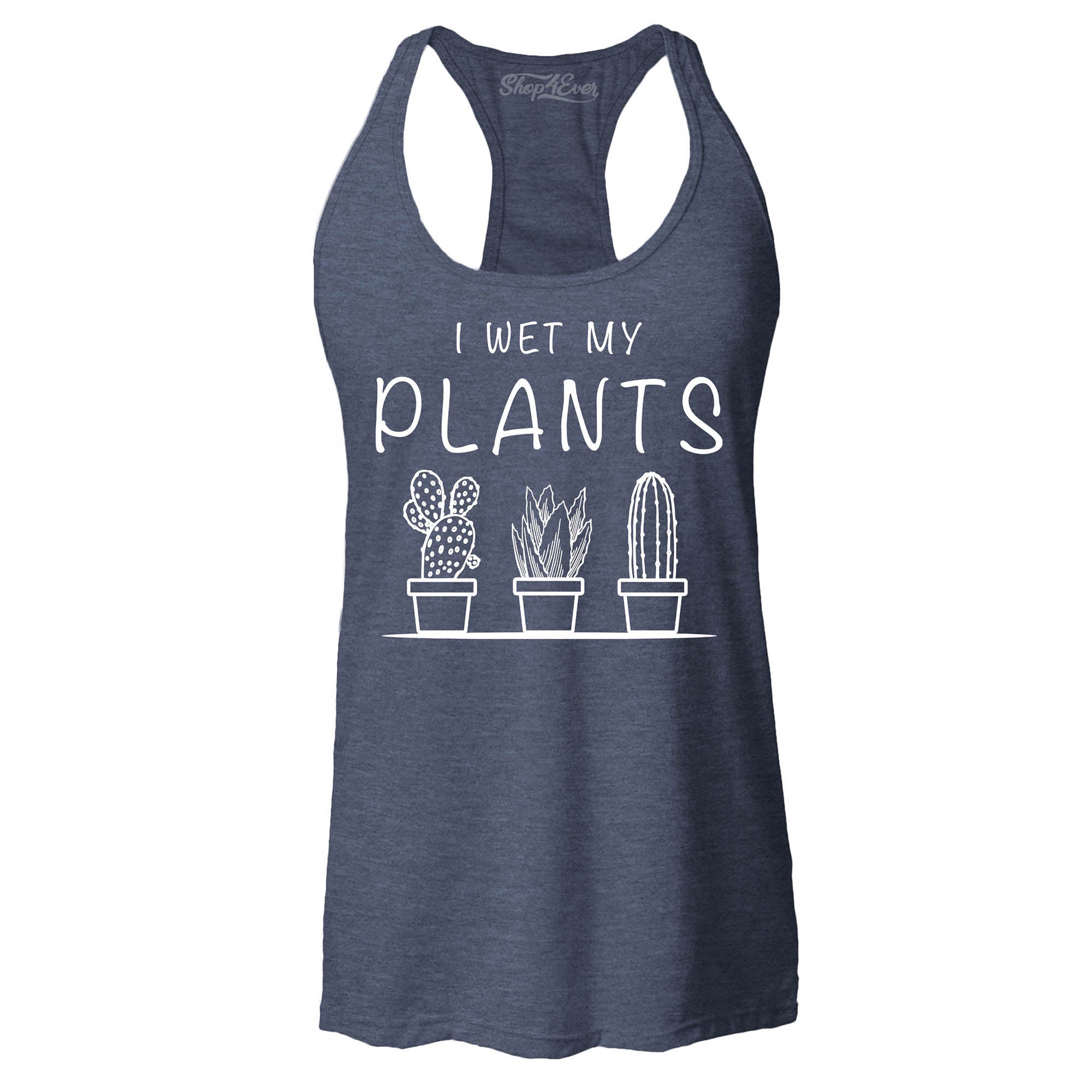 I Wet My Plants Women's Racerback Plant Lady Tank Top Slim Fit