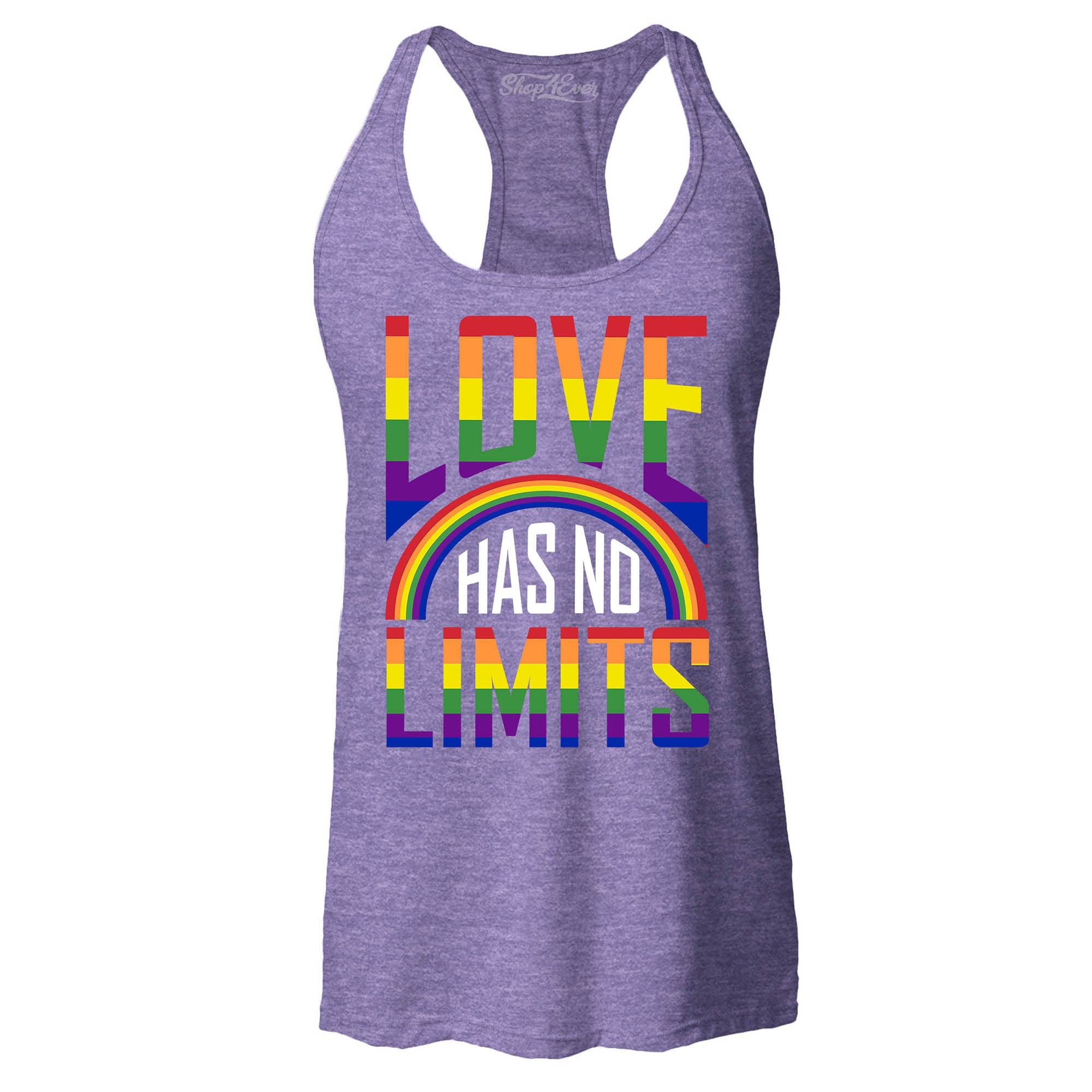 Love Has No Limits ~ Gay Pride Women's Racerback Tank Top Slim Fit