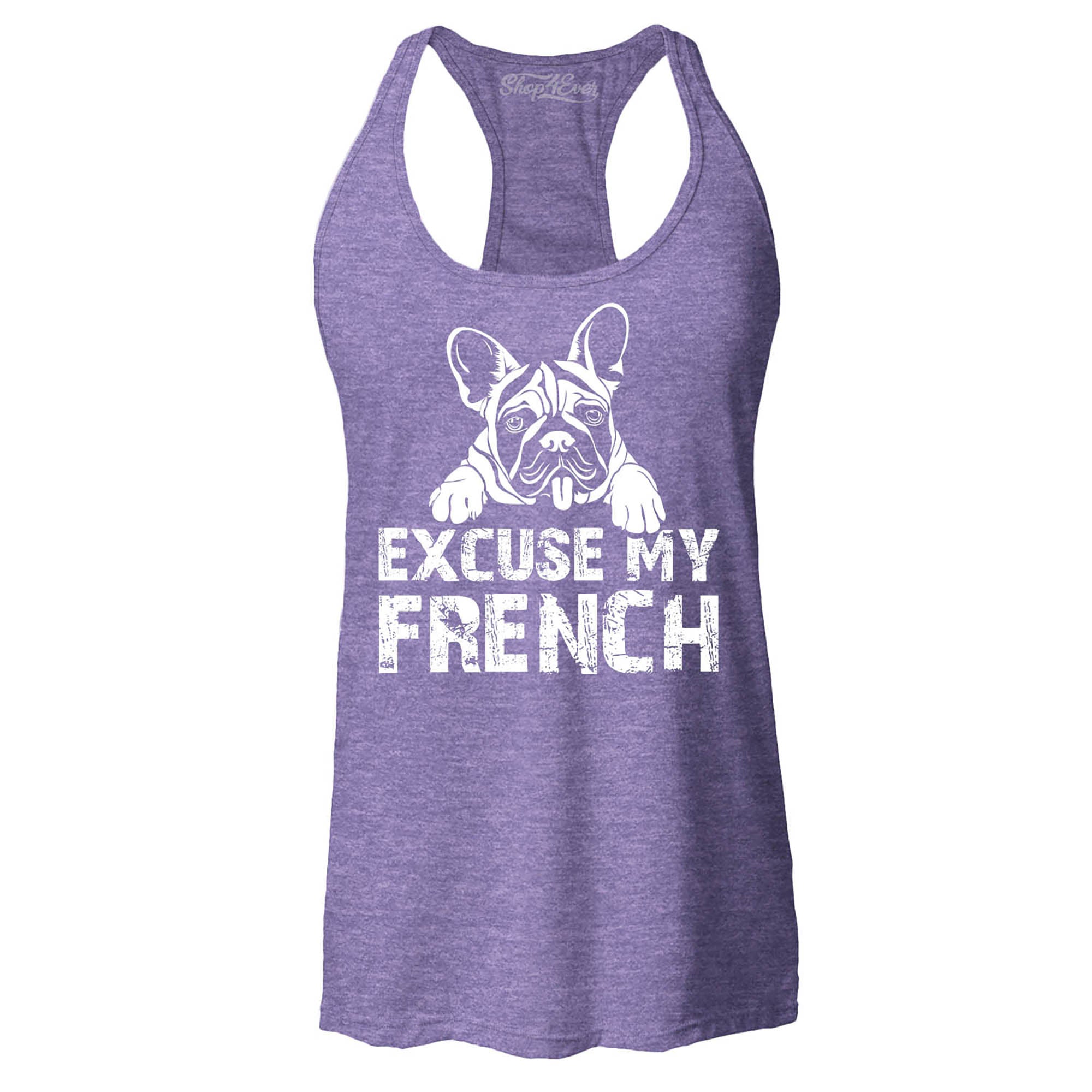 Excuse My French Women's Racerback Tank Top Slim Fit