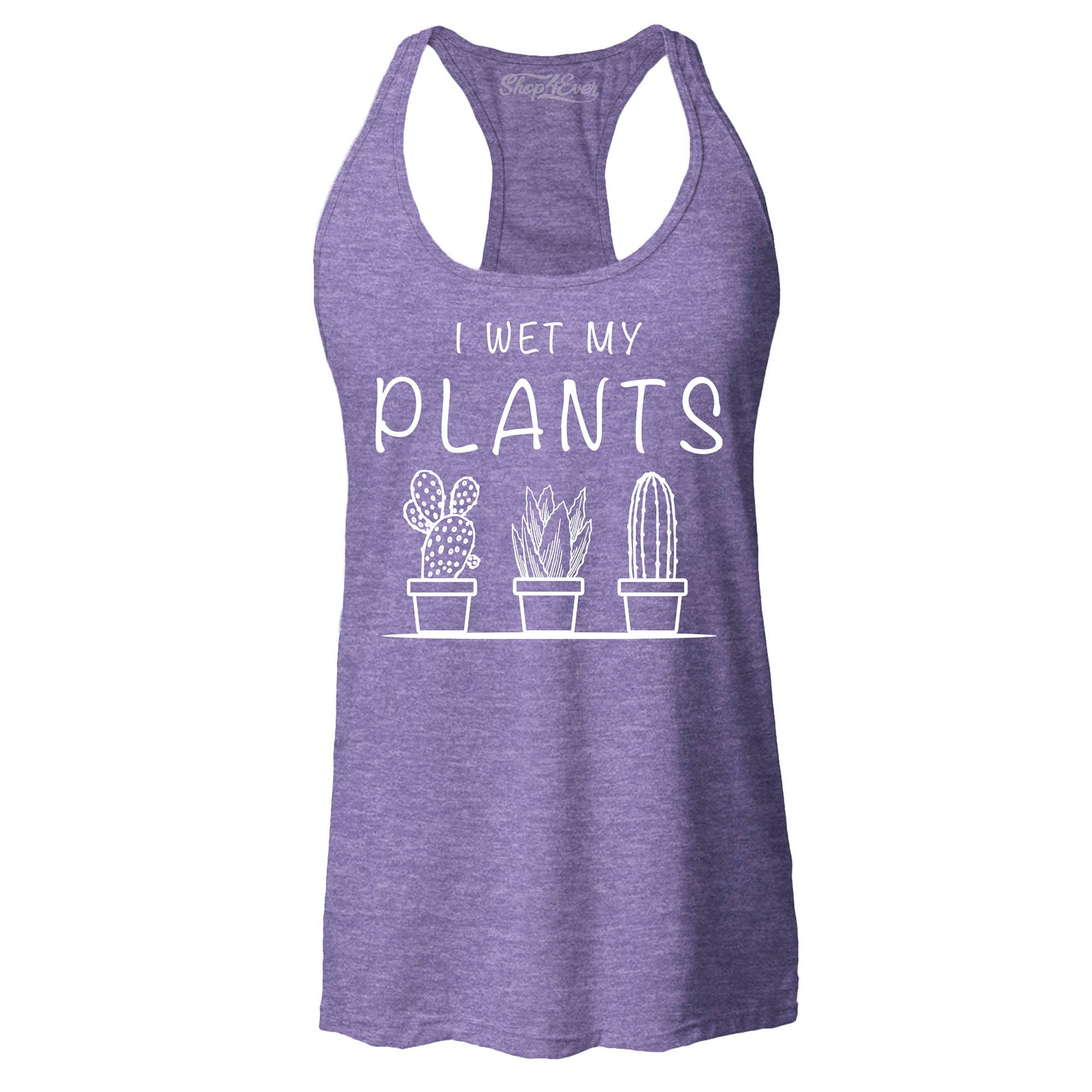 I Wet My Plants Women's Racerback Plant Lady Tank Top Slim Fit