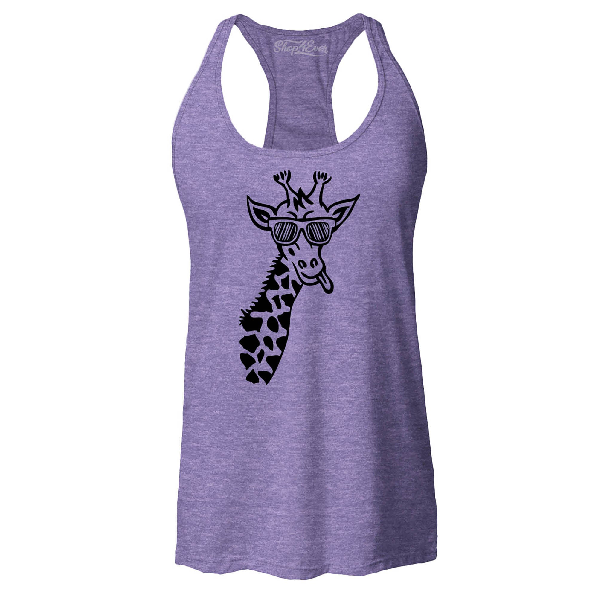 Cool Giraffe Cute Animal Women's Racerback Tank Top Slim Fit