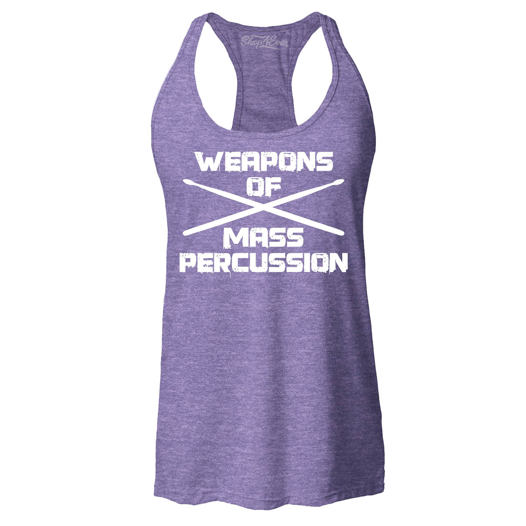 Weapons of Mass Percussion Drumsticks Drummer Women's Racerback Tank Top Slim Fit