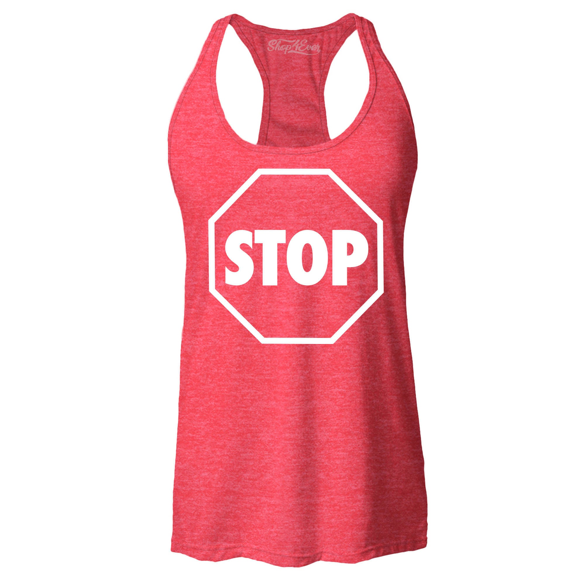 Stop Sign Traffic Stop Costume Women's Racerback Tank Top Slim Fit