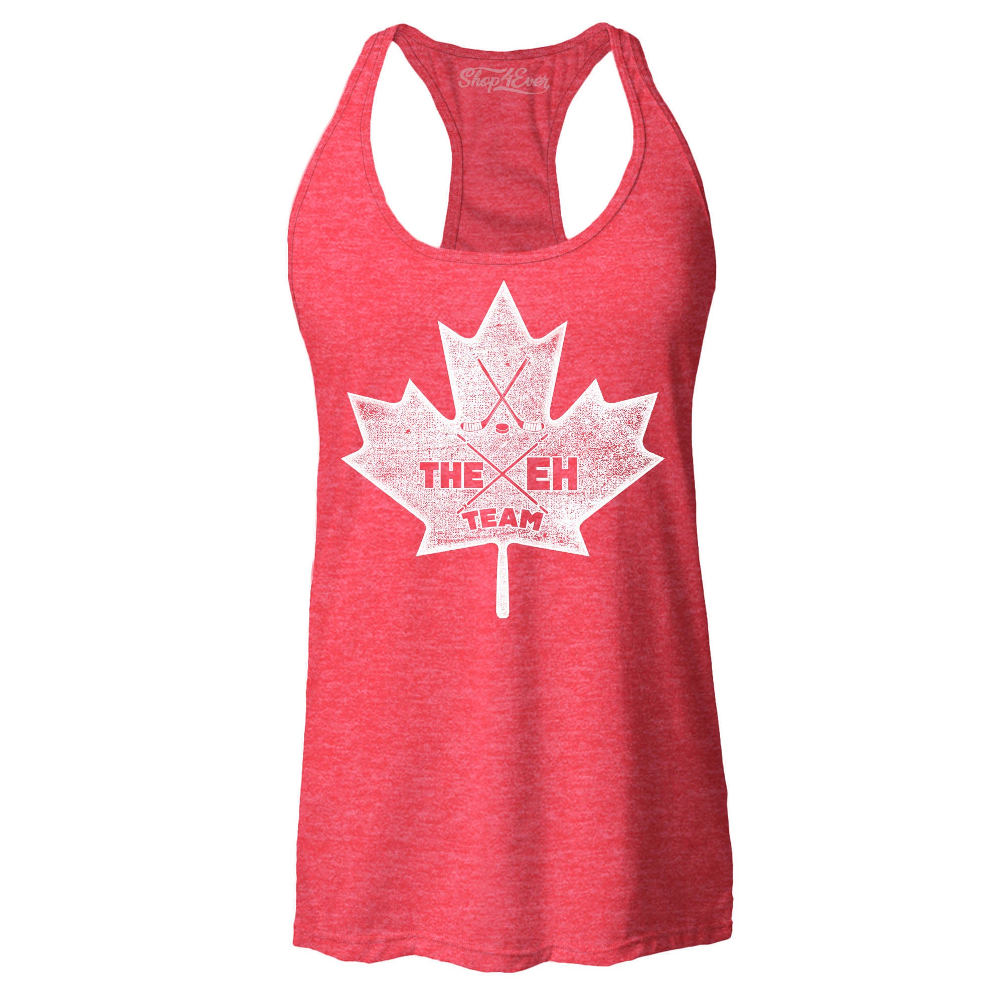 Canada Leaf The EH Team Canadian Pride Women's Racerback Tank Top Slim Fit