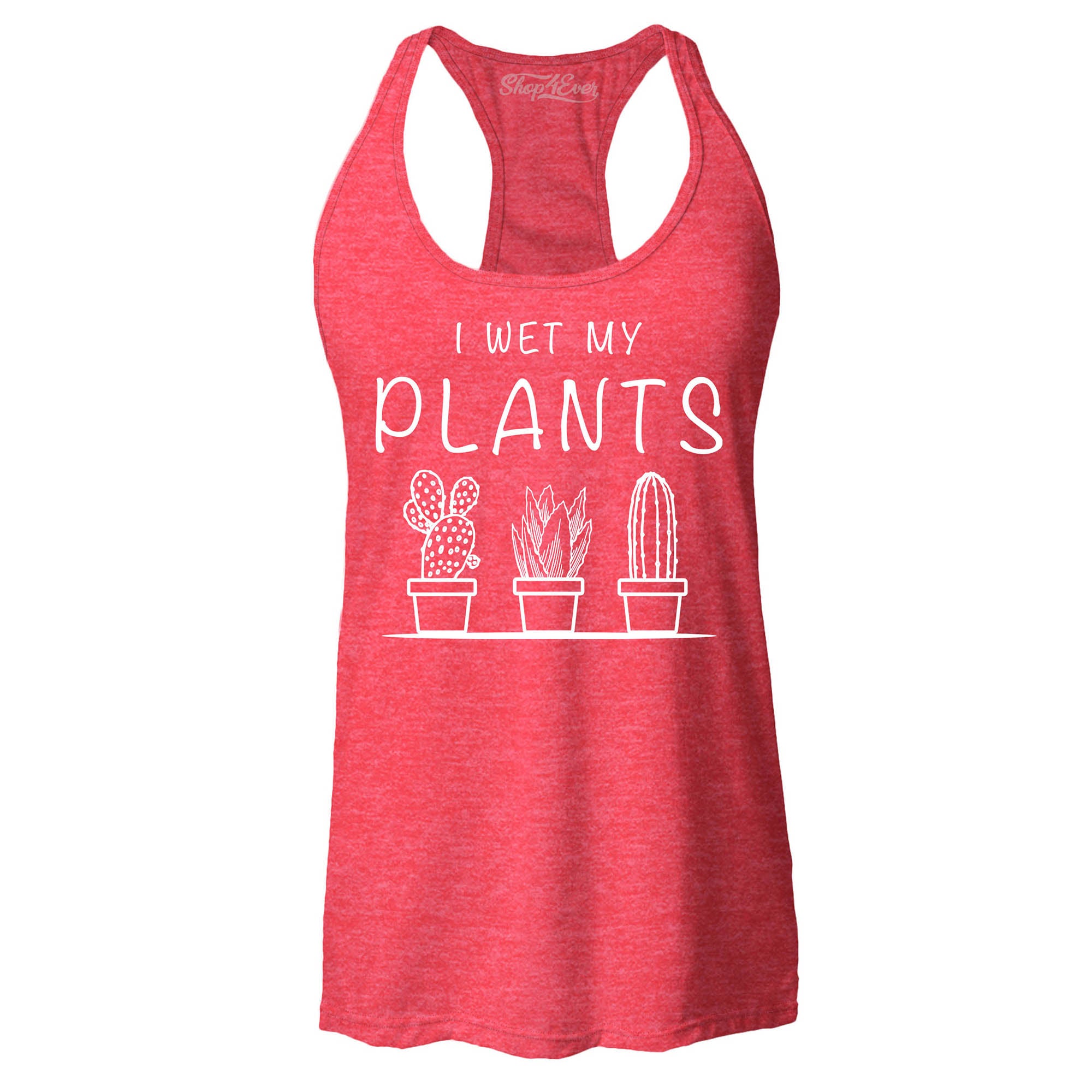 I Wet My Plants Women's Racerback Plant Lady Tank Top Slim Fit