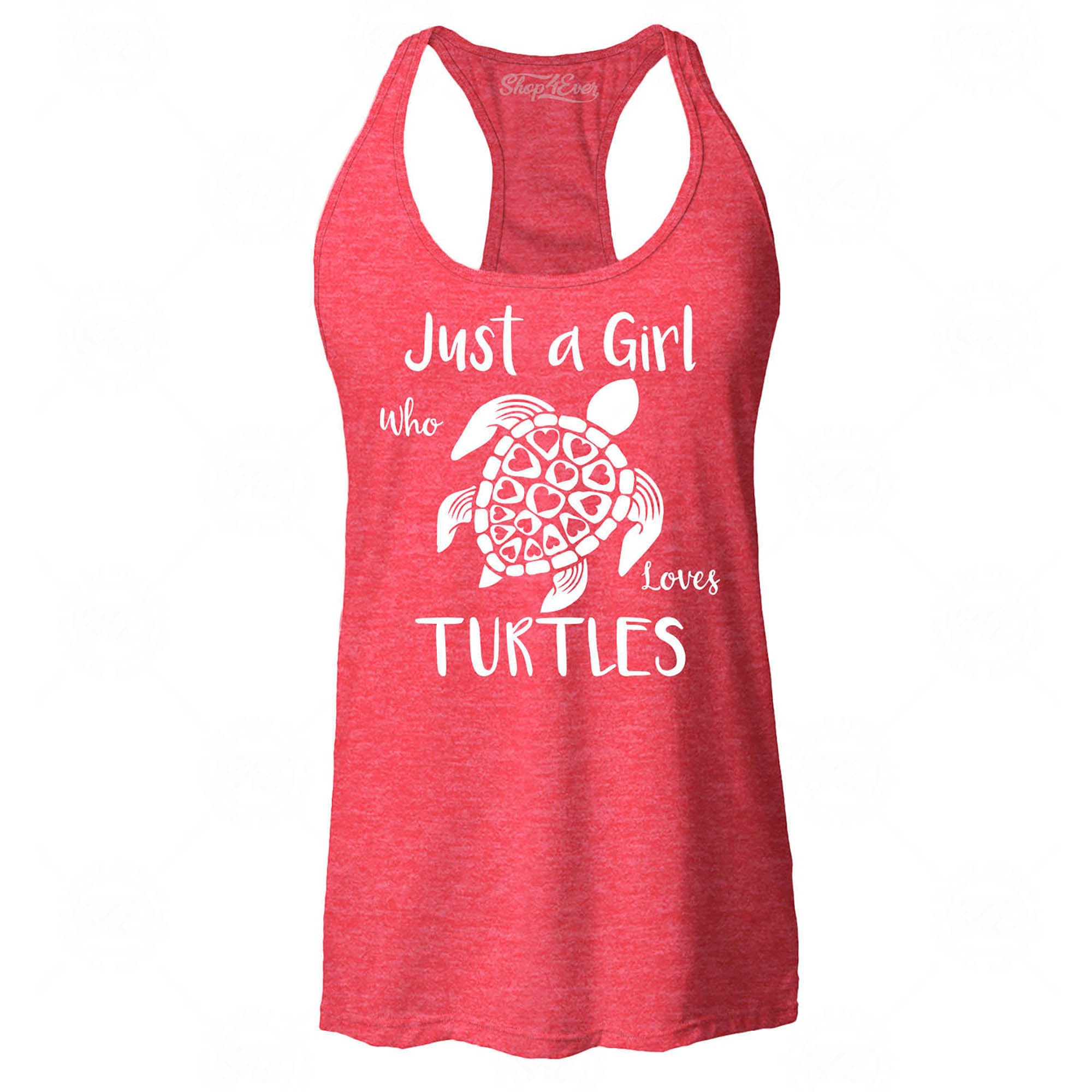 Just A Girl Who Loves Turtles Women's Racerback Tank Top Slim Fit