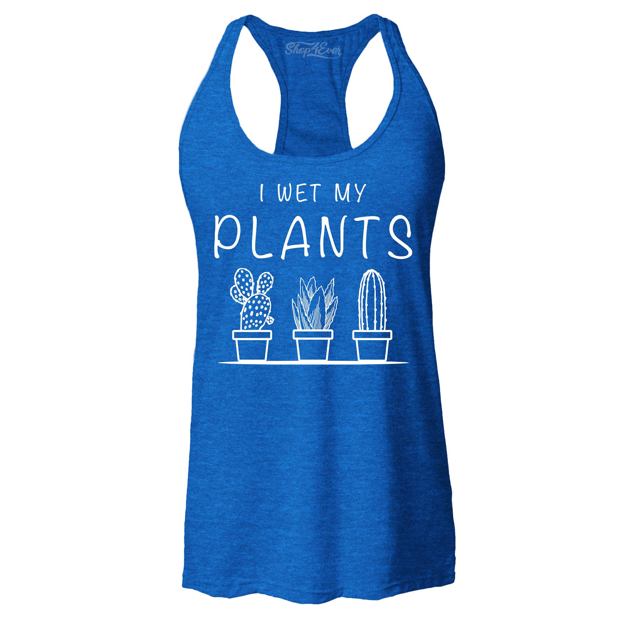 I Wet My Plants Women's Racerback Plant Lady Tank Top Slim Fit