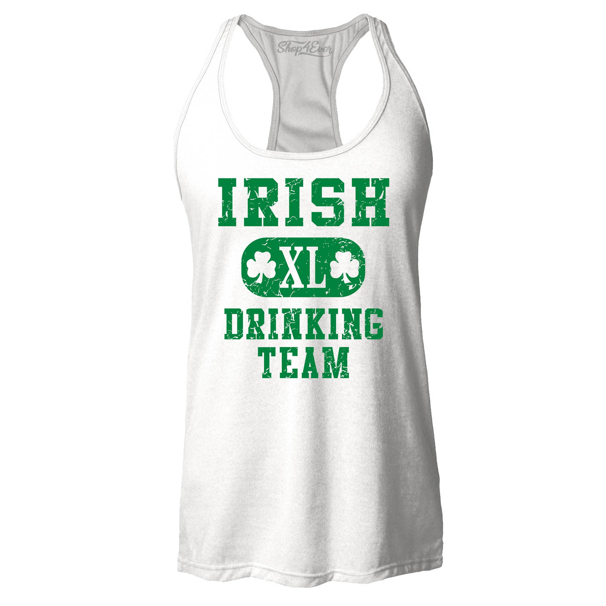 Irish Drinking Team Women's Racerback St. Patrick's Day Tank Tops Slim FIT