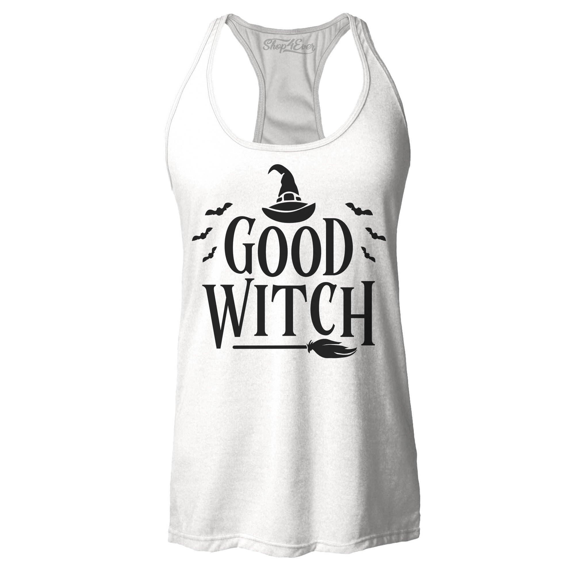 Good Witch ~ Bad Witch Matching Costume Women's Racerback Tank Top Slim Fit
